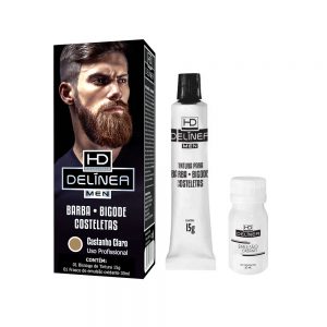 Tintura para Barba, Bigode e Costeletas + Emulsão Oxidante